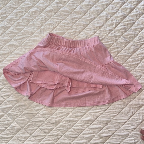 BCG Pink Tiered Knit Skort Girls Size S (7) - Picture 4 of 5